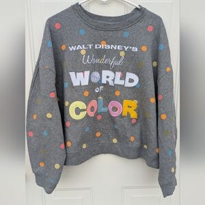 Disney Gray Wonderful World of Color 100 Sweatshirt Women's 3x Plus